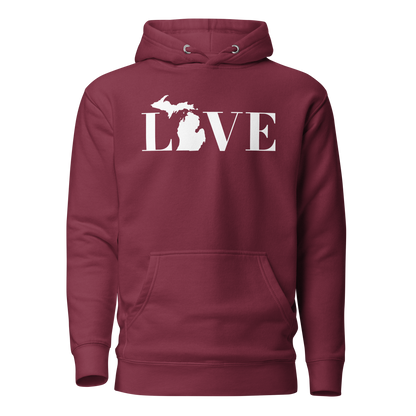 Michigan 'Love' Unisex Premium Hoodie (Didone Font w/MI Outline)