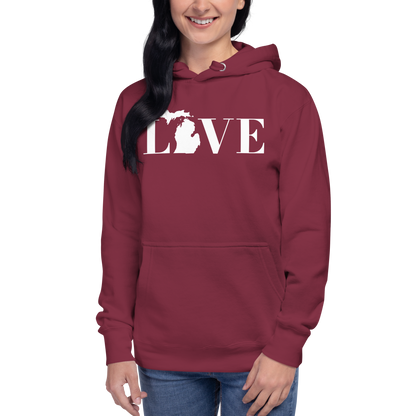 Michigan 'Love' Unisex Premium Hoodie (Didone Font w/MI Outline)