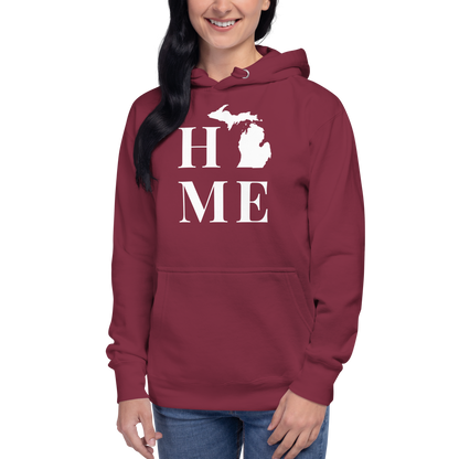 Michigan 'Home' Unisex Premium Hoodie (Serif Font)