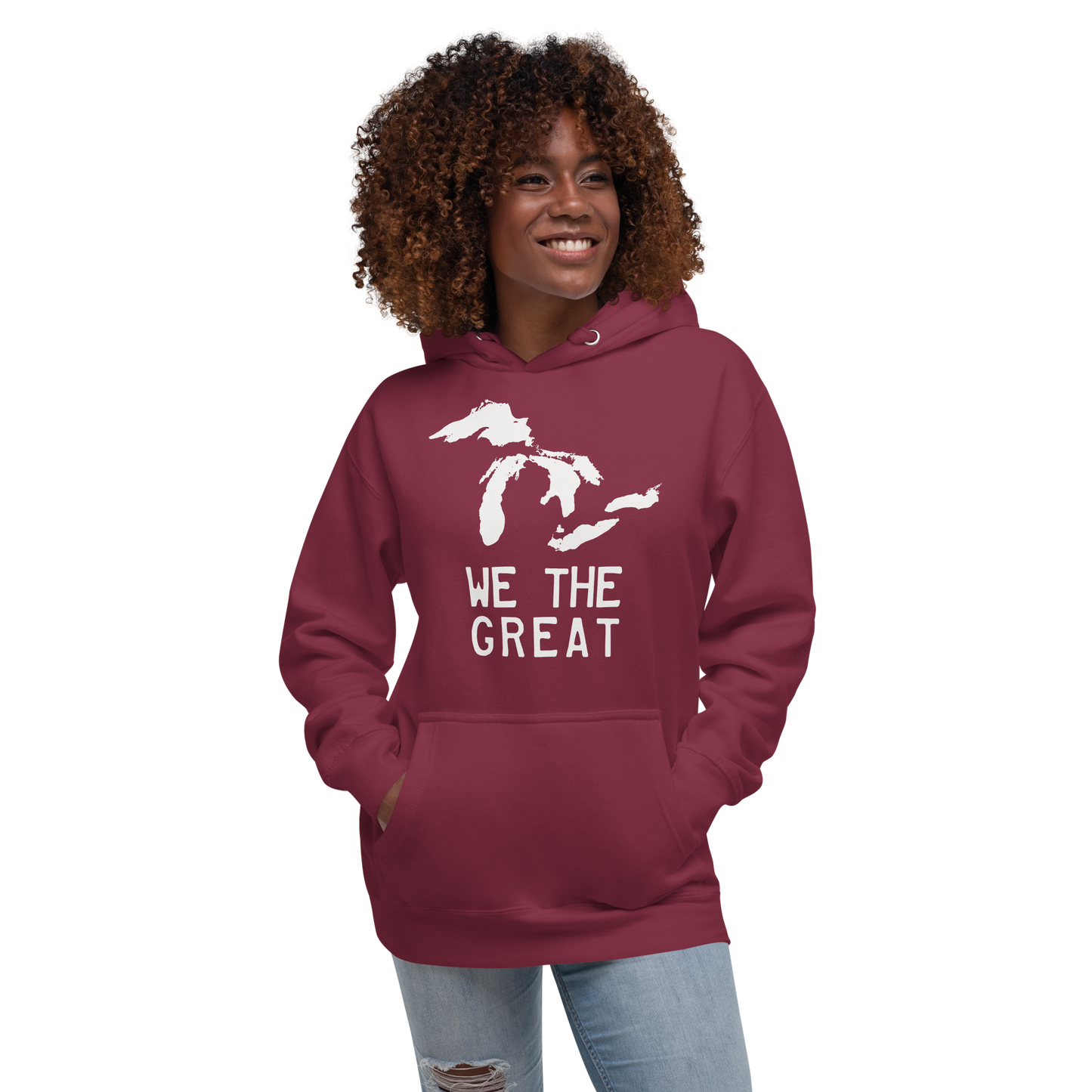 Great Lakes 'We the Great' Hoodie (Birch Bark White) | Unisex Premium