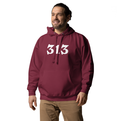 Detroit '313' Hoodie (Angry Serif Font) | Unisex Premium