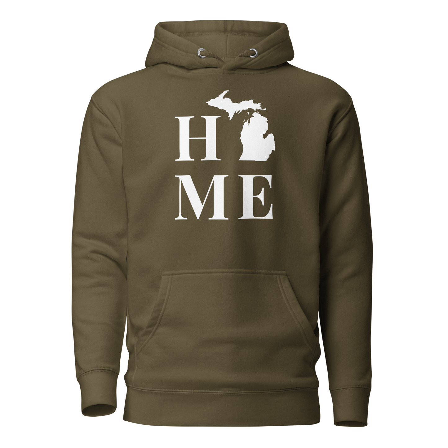 Michigan 'Home' Unisex Premium Hoodie (Serif Font)