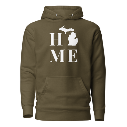 Michigan 'Home' Unisex Premium Hoodie (Serif Font)