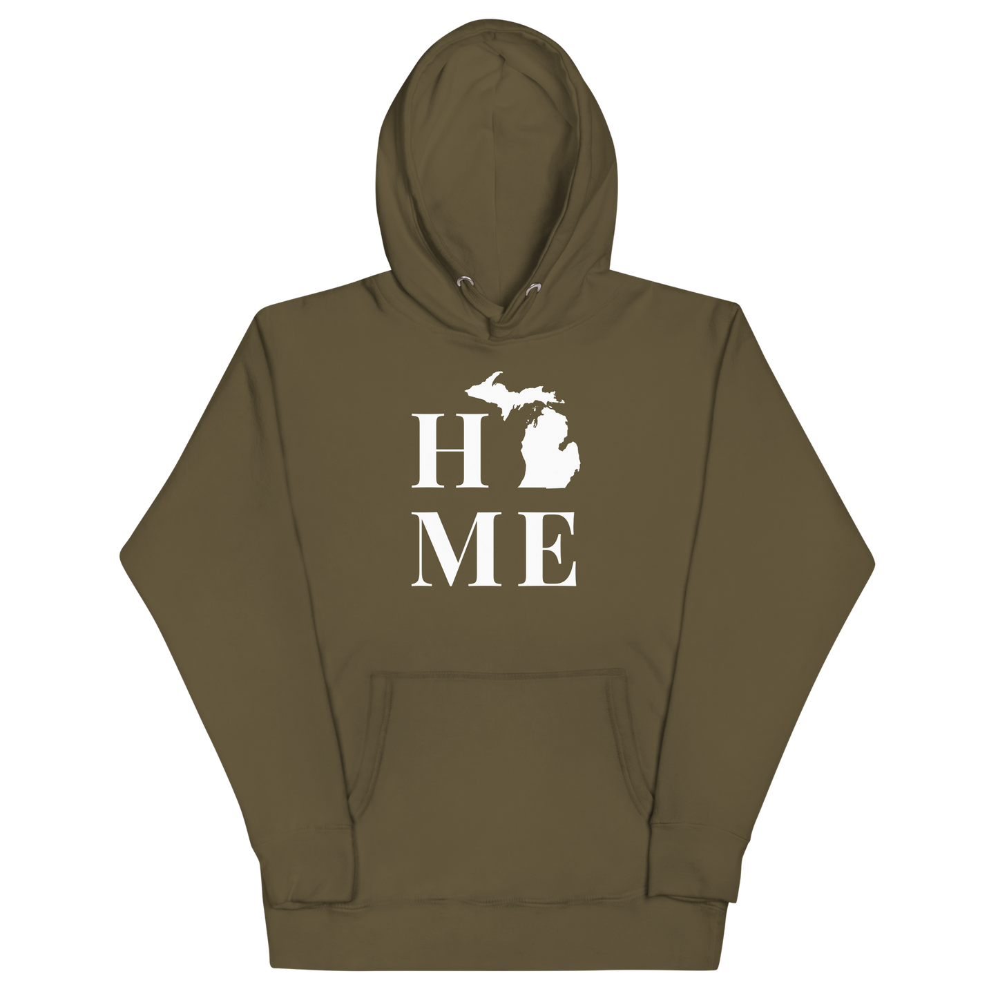 Michigan 'Home' Unisex Premium Hoodie (Serif Font)