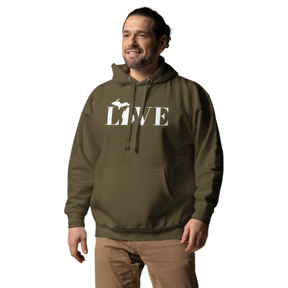 Michigan 'Love' Unisex Premium Hoodie (Didone Font w/MI Outline)