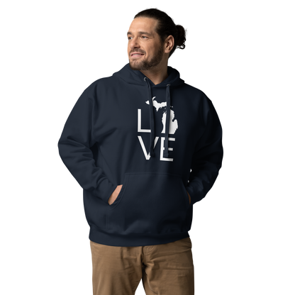 Michigan 'Love' Unisex Premium Hoodie (Thin Sans Font w/MI Outline)