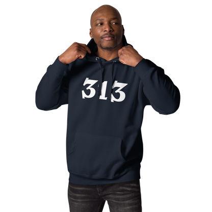 Detroit '313' Hoodie (Angry Serif Font) | Unisex Premium