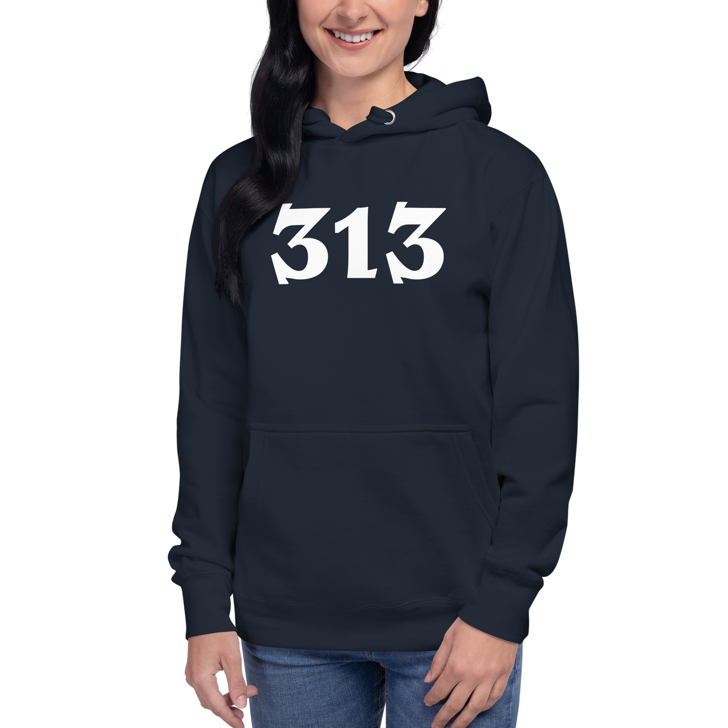 Detroit '313' Hoodie (Angry Serif Font) | Unisex Premium