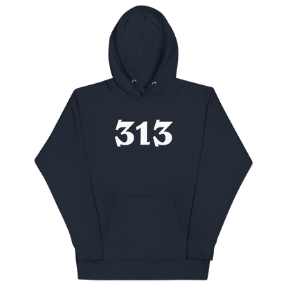 Detroit '313' Hoodie (Angry Serif Font) | Unisex Premium