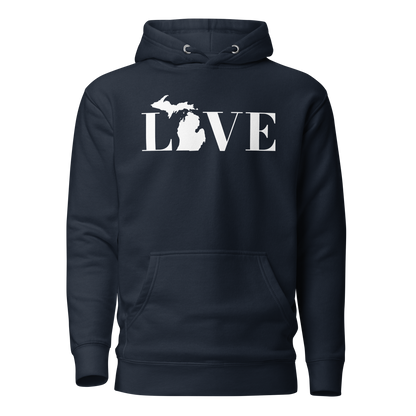 Michigan 'Love' Unisex Premium Hoodie (Didone Font w/MI Outline)