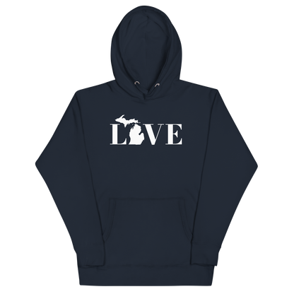 Michigan 'Love' Unisex Premium Hoodie (Didone Font w/MI Outline)