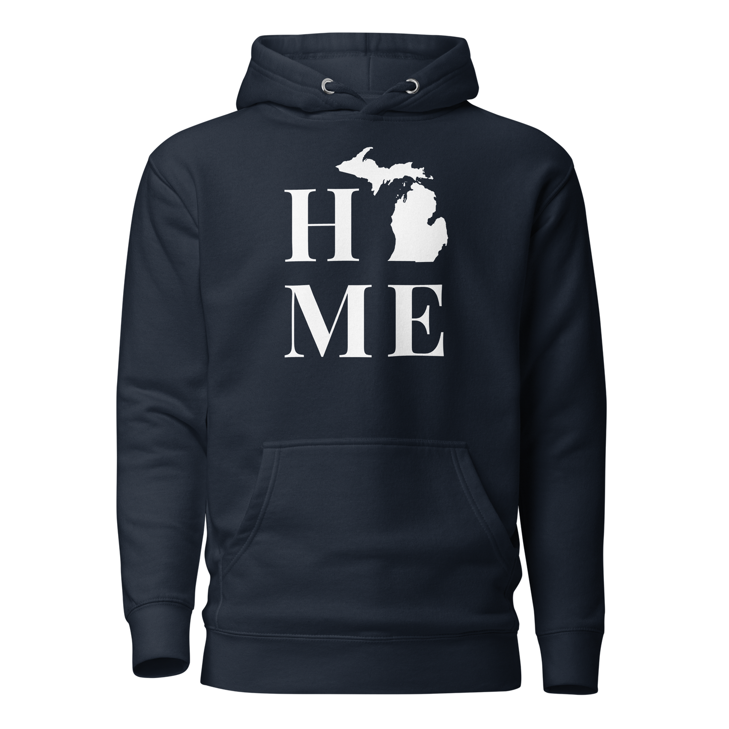 Michigan 'Home' Unisex Premium Hoodie (Serif Font)