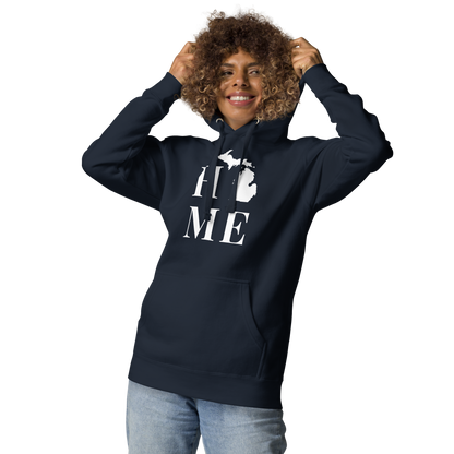 Michigan 'Home' Unisex Premium Hoodie (Serif Font)