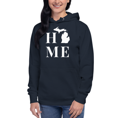 Michigan 'Home' Unisex Premium Hoodie (Serif Font)