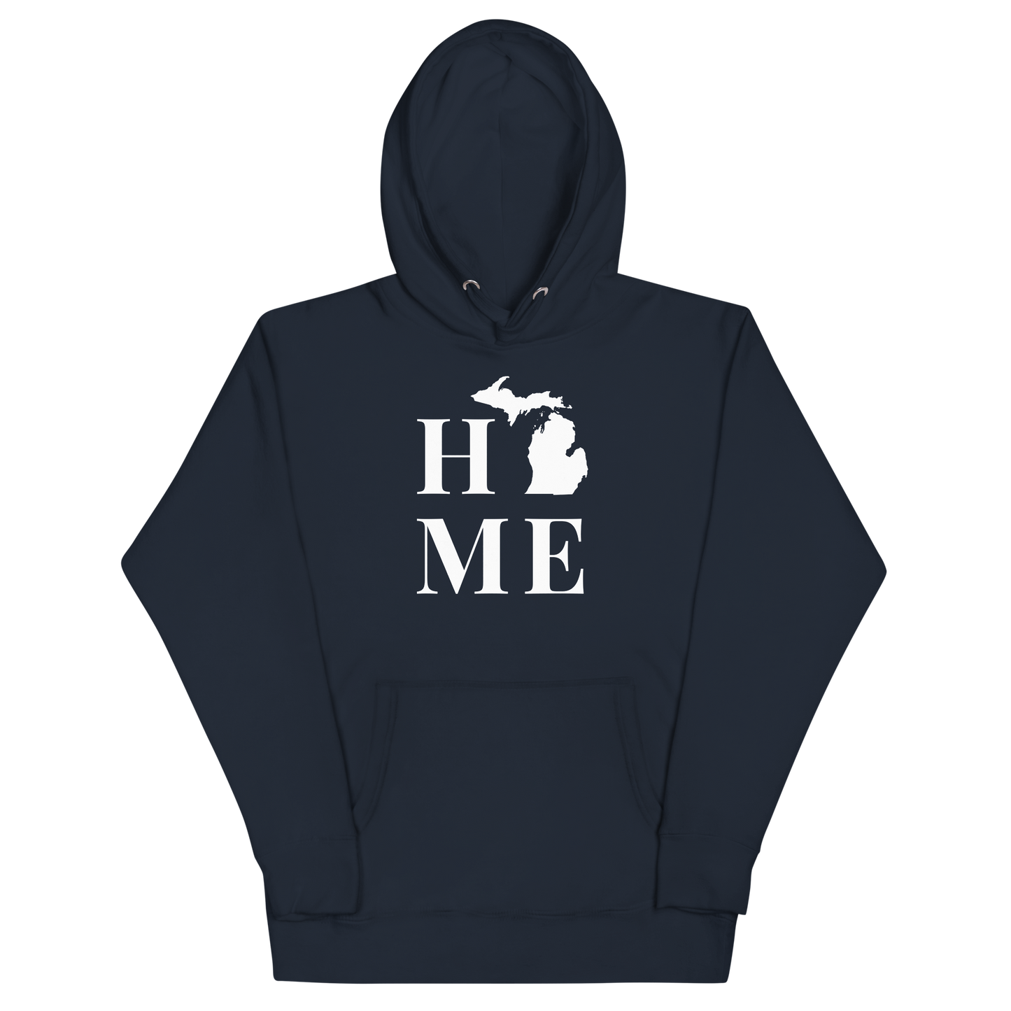 Michigan 'Home' Unisex Premium Hoodie (Serif Font)