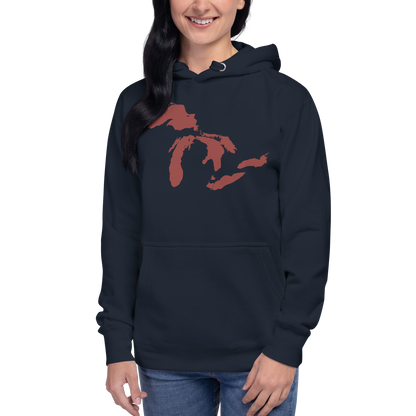 Great Lakes Hoodie (Ore Dock Red) | Unisex Premium