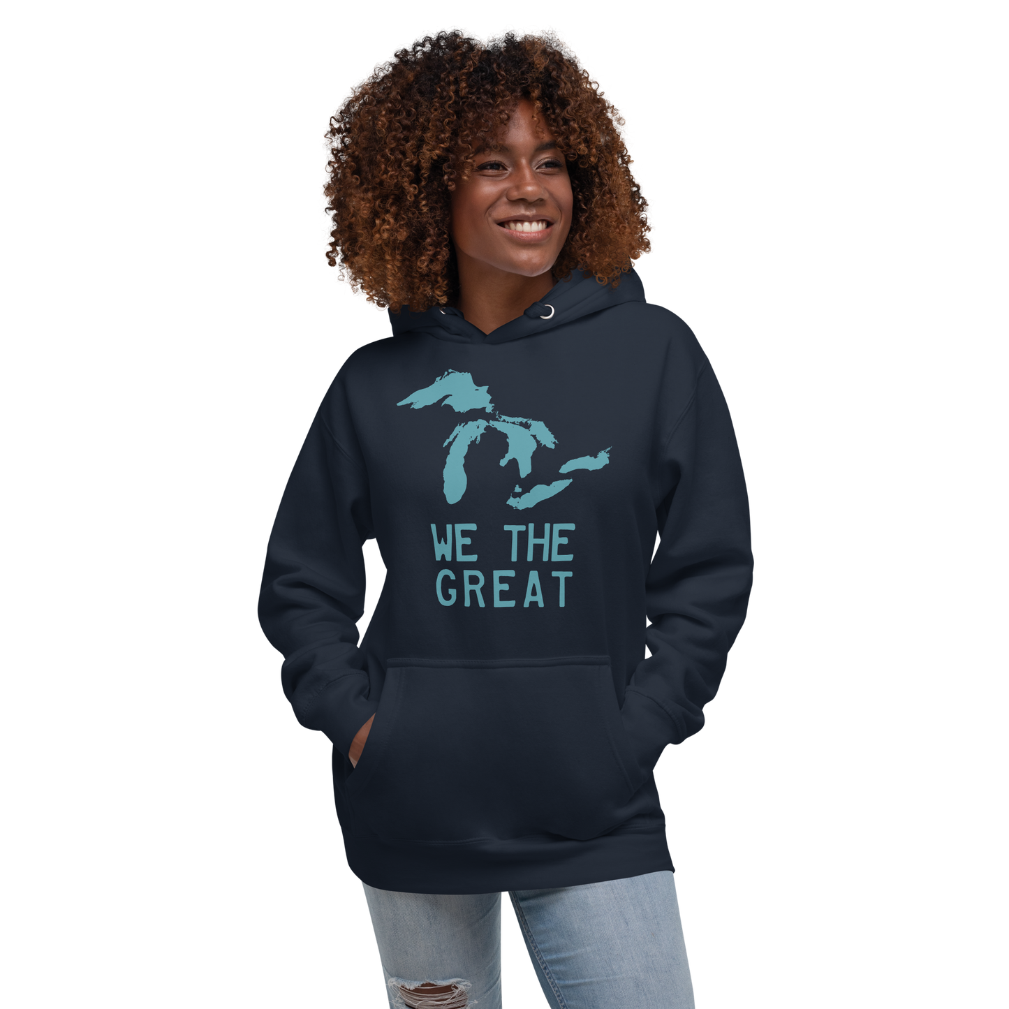 Great Lakes 'We the Great' Hoodie (Huron Blue) | Unisex Premium