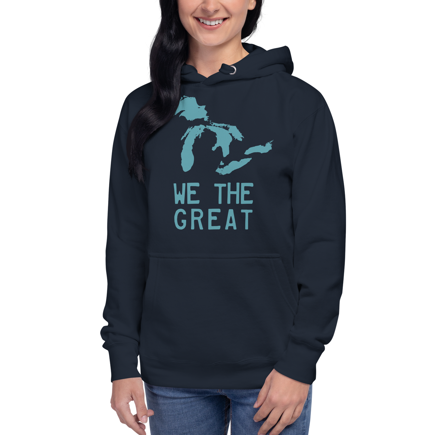 Great Lakes 'We the Great' Hoodie (Huron Blue) | Unisex Premium