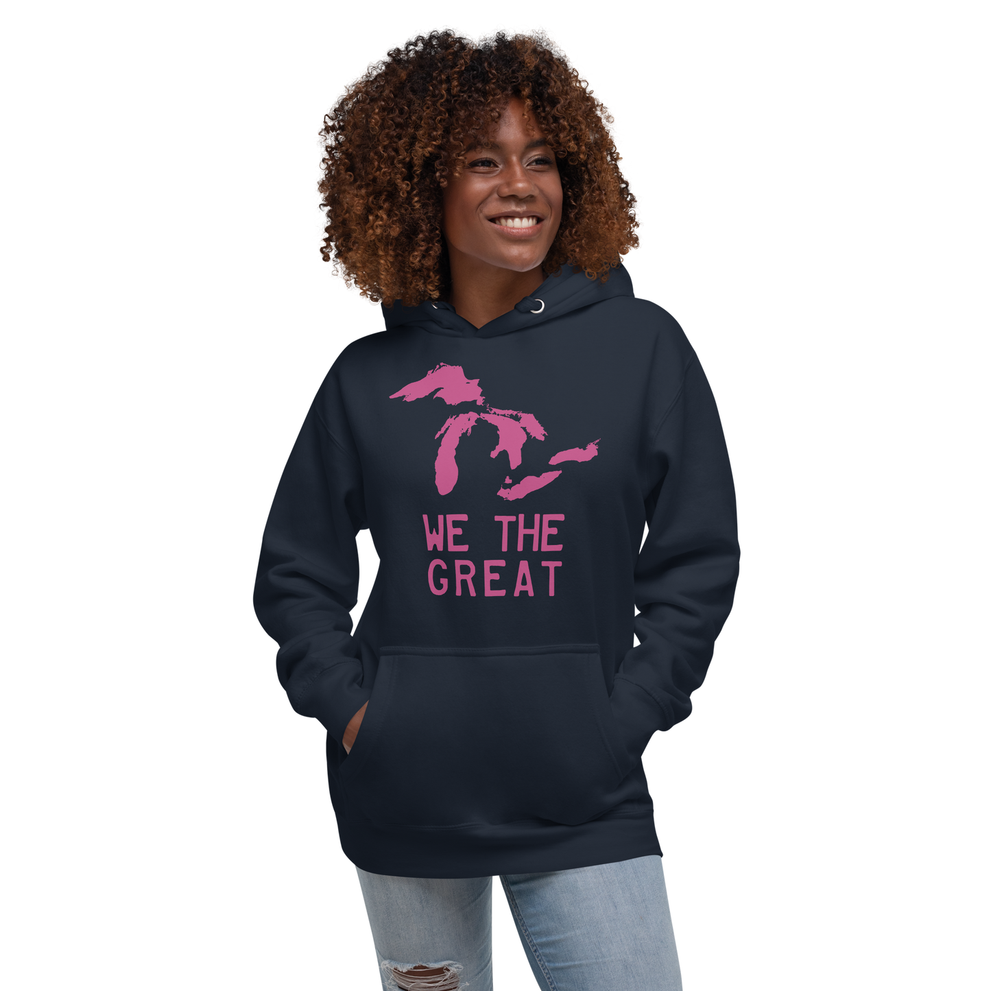 Great Lakes 'We the Great' Hoodie (Apple Blossom Pink) | Unisex Premium