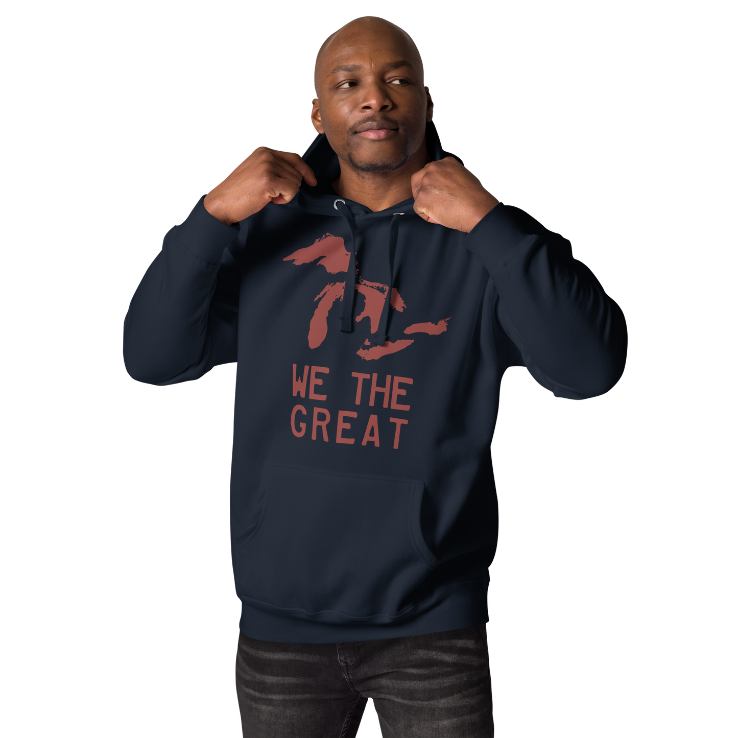 Great Lakes 'We the Great' Hoodie (Ore Dock Red) | Unisex Premium