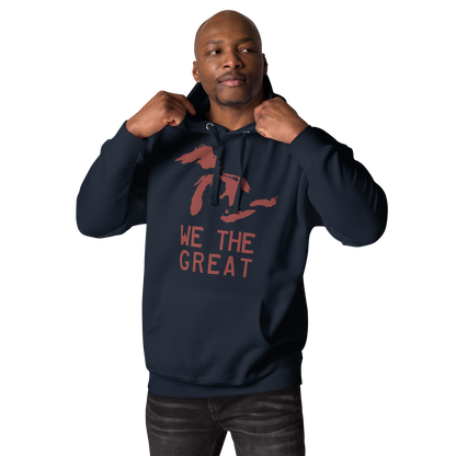 Great Lakes 'We the Great' Hoodie (Ore Dock Red) | Unisex Premium