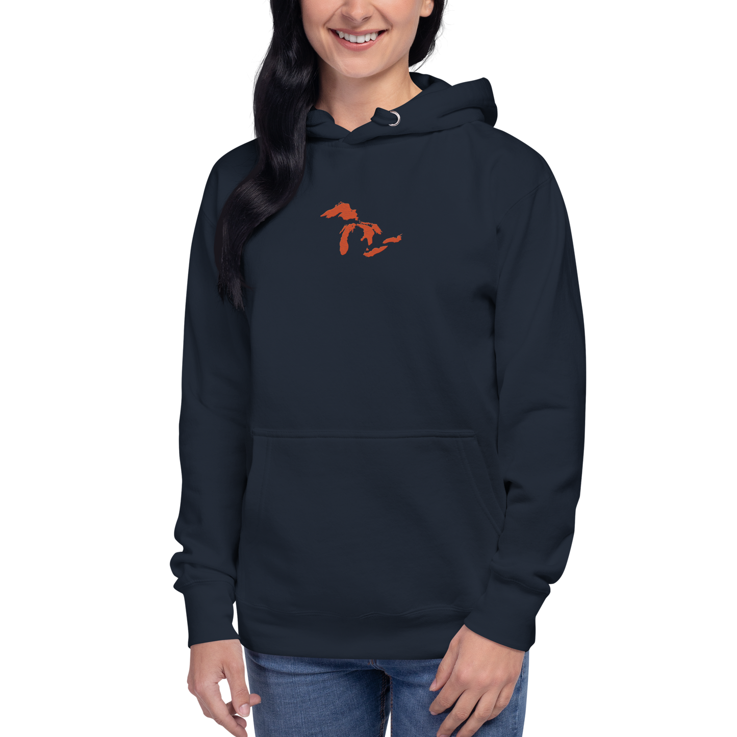 Great Lakes Hoodie (Maple Leaf Orange) | Unisex Premium - Emb.