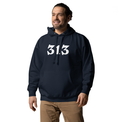 Detroit '313' Hoodie (Angry Serif Font) | Unisex Premium