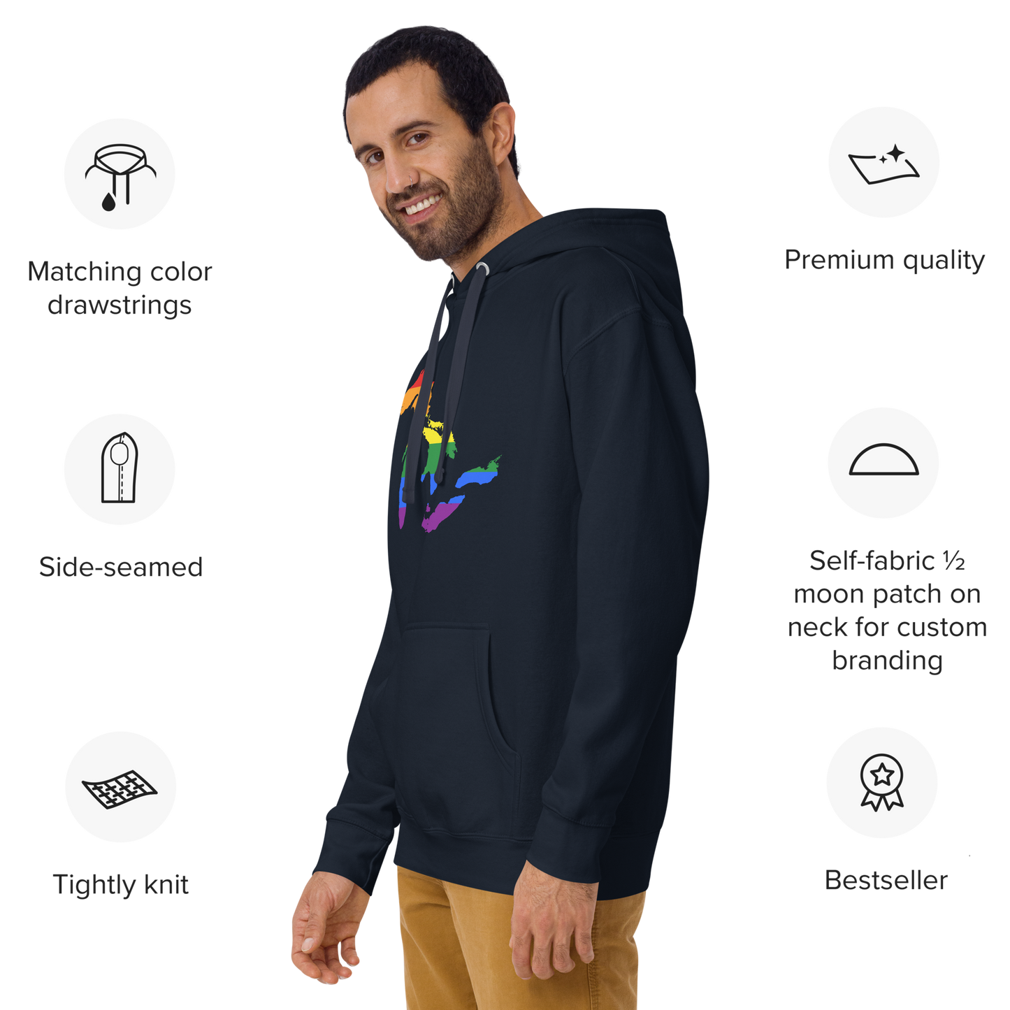 Great Lakes Hoodie (Rainbow Pride Edition) | Unisex Premium