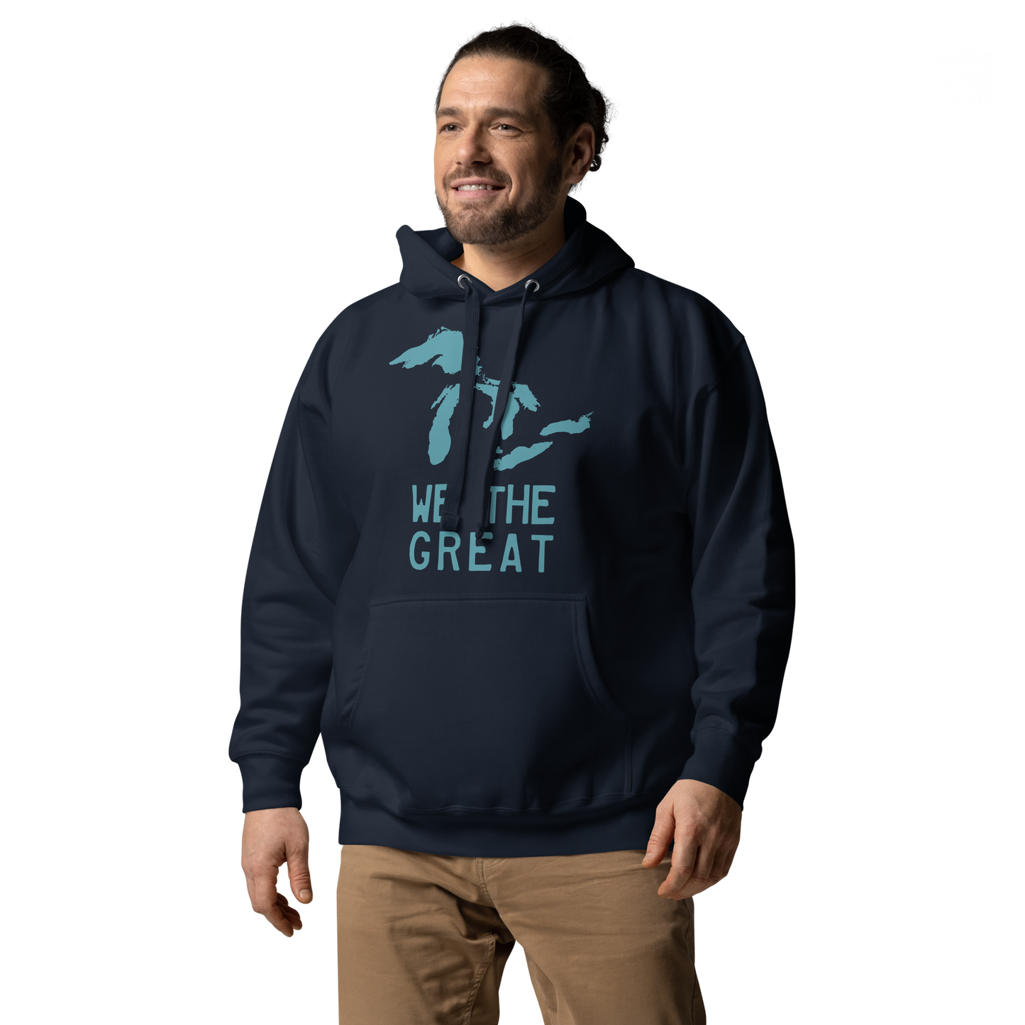 Great Lakes 'We the Great' Hoodie (Huron Blue) | Unisex Premium