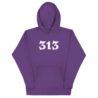 Detroit '313' Hoodie (Angry Serif Font) | Unisex Premium