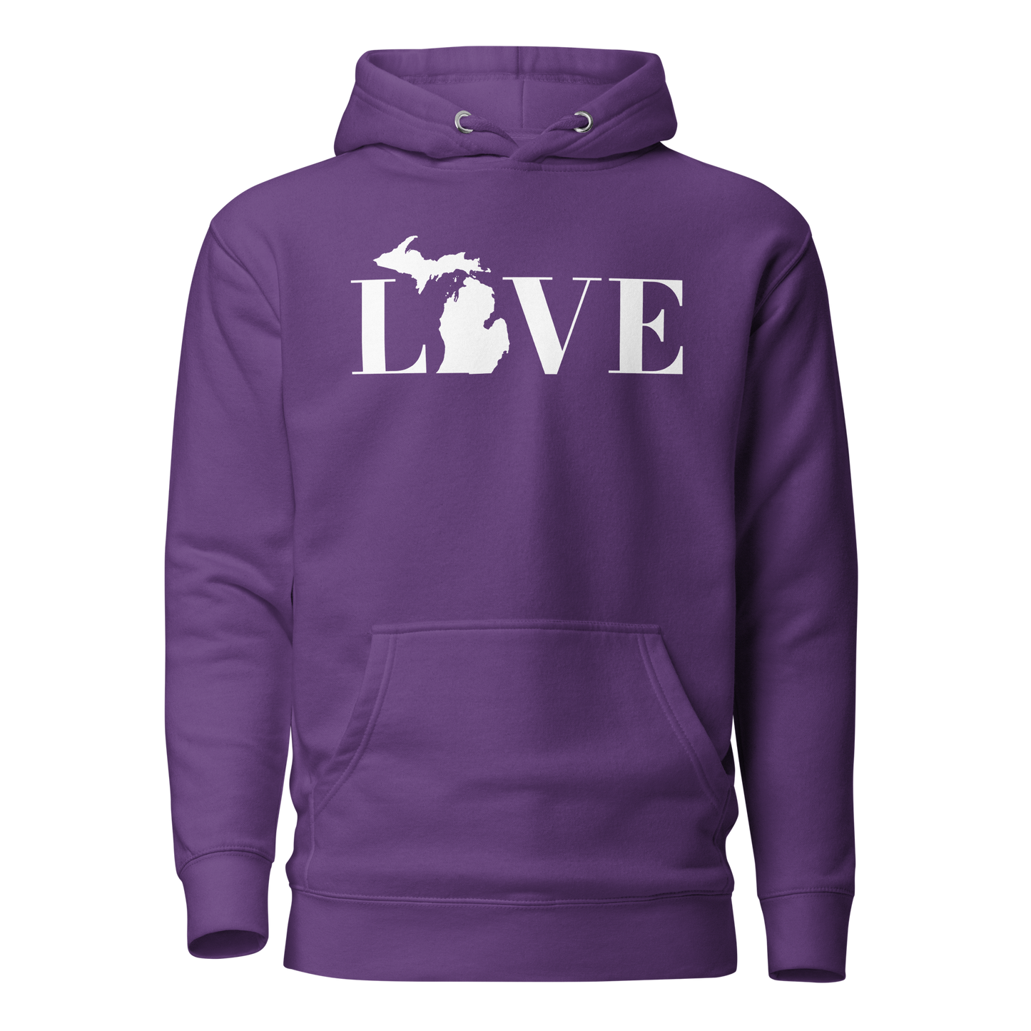 Michigan 'Love' Unisex Premium Hoodie (Didone Font w/MI Outline)