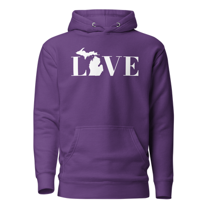 Michigan 'Love' Unisex Premium Hoodie (Didone Font w/MI Outline)