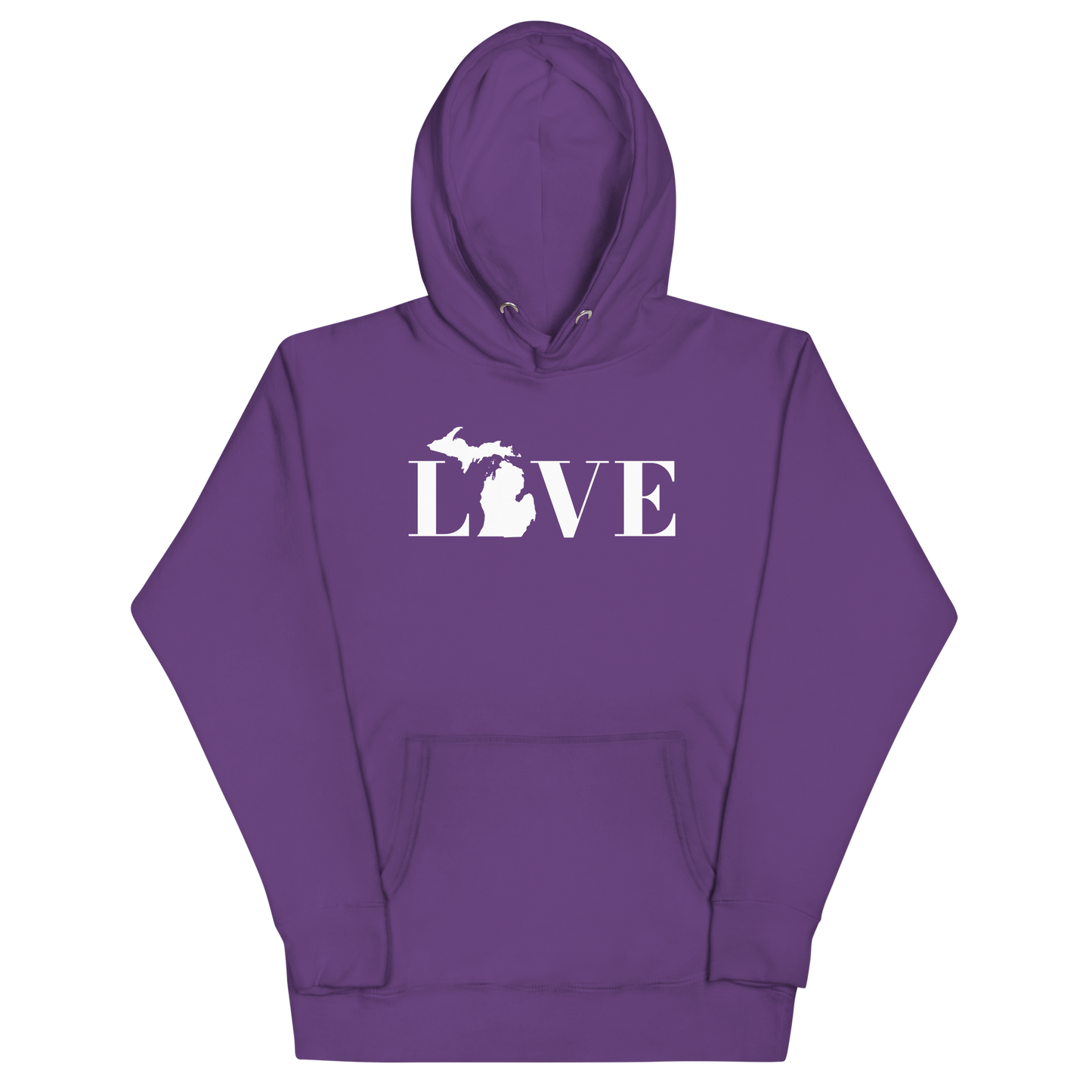 Michigan 'Love' Unisex Premium Hoodie (Didone Font w/MI Outline)