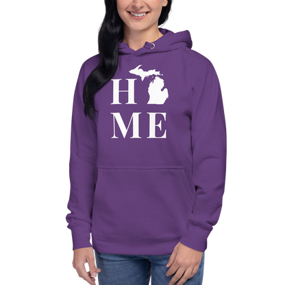 Michigan 'Home' Unisex Premium Hoodie (Serif Font)