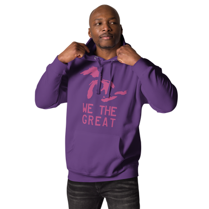 Great Lakes 'We the Great' Hoodie (Apple Blossom Pink) | Unisex Premium