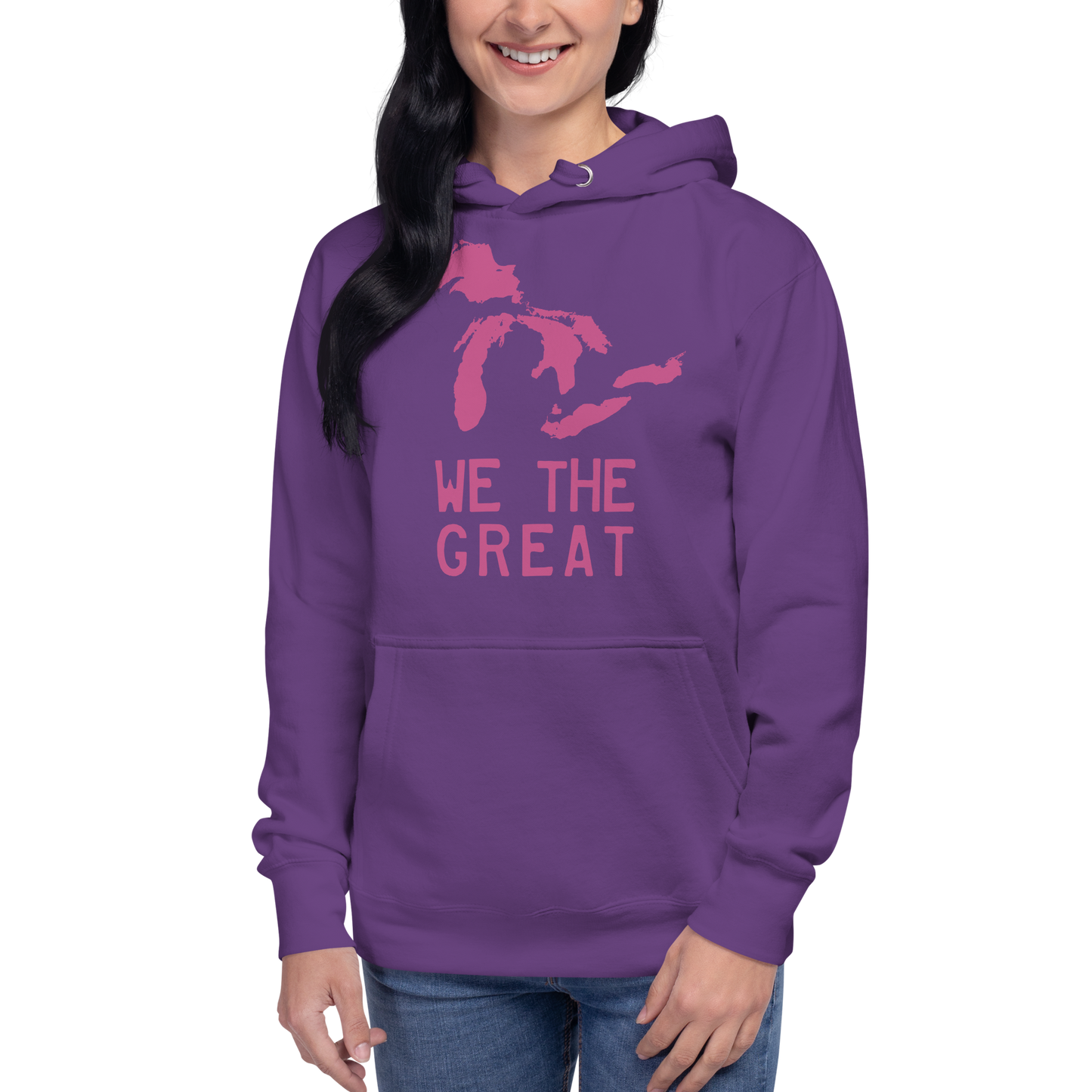 Great Lakes 'We the Great' Hoodie (Apple Blossom Pink) | Unisex Premium