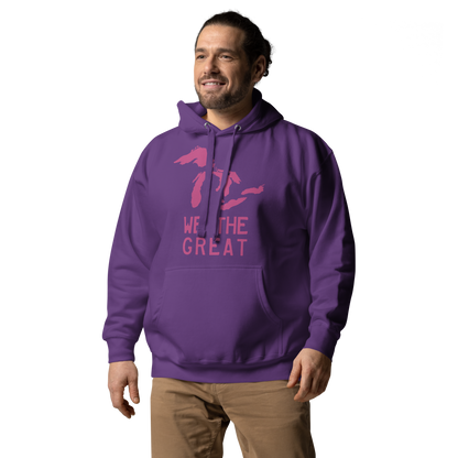 Great Lakes 'We the Great' Hoodie (Apple Blossom Pink) | Unisex Premium