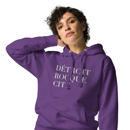 'Détroit Rocque Cité' Hoodie  | Unisex Premium - Emb.