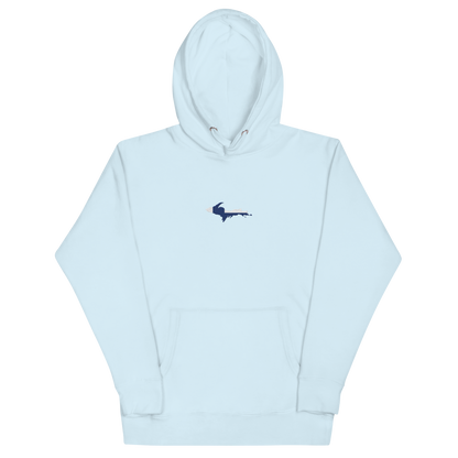 Michigan Upper Peninsula Hoodie (w/ Embroidered UP Finland Flag Outline) | Unisex Premium