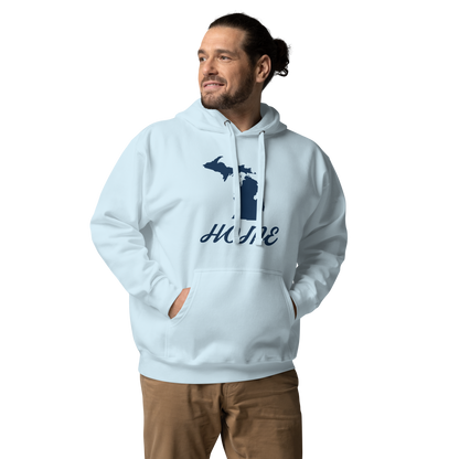 Michigan 'Home' Unisex Premium Hoodie (Script Font w/ MI Outline)