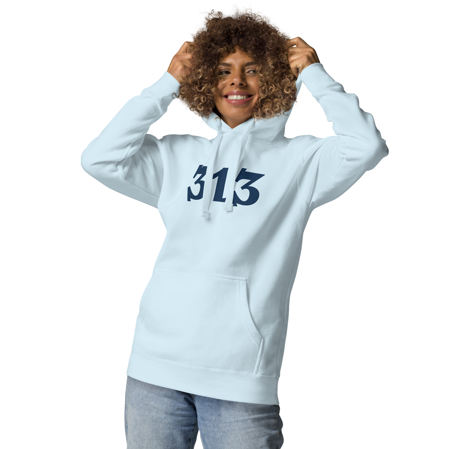 Detroit '313' Hoodie (Angry Serif Font) | Unisex Premium