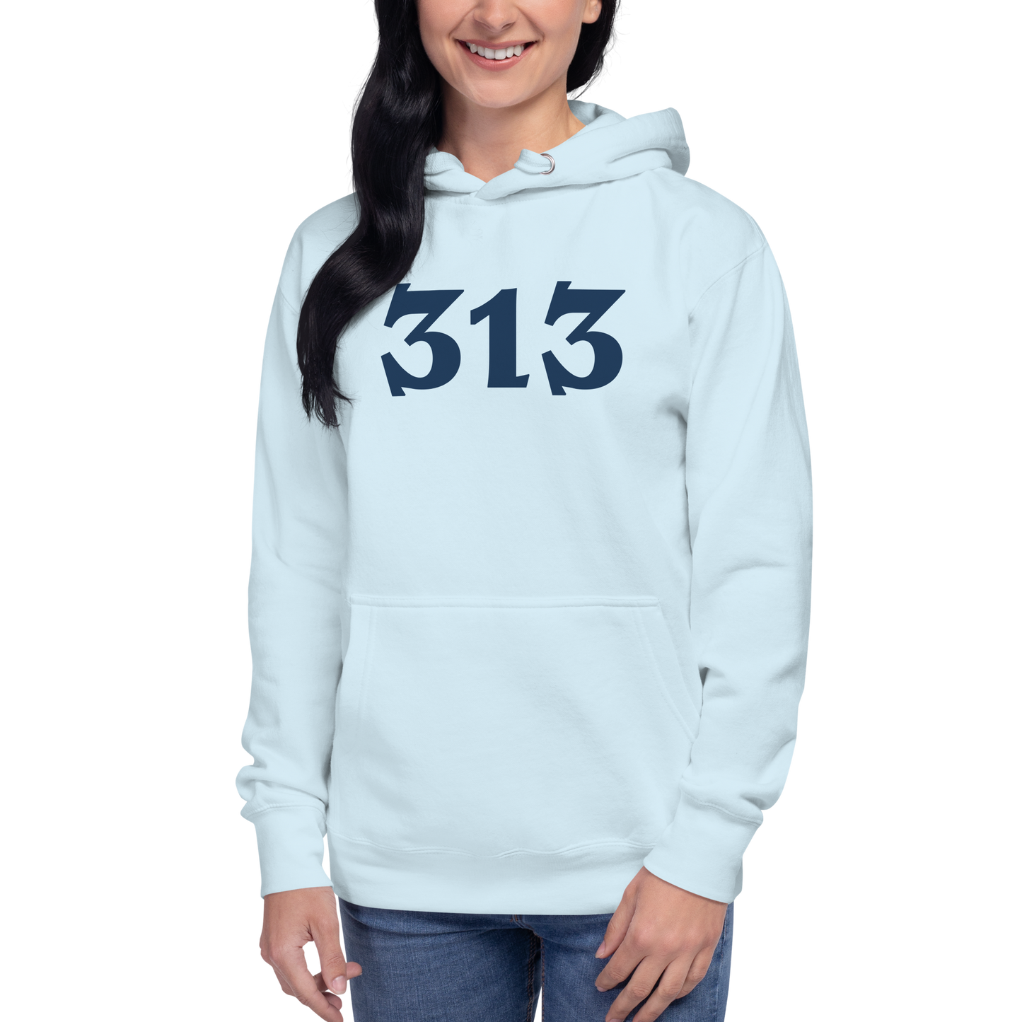 Detroit '313' Hoodie (Angry Serif Font) | Unisex Premium