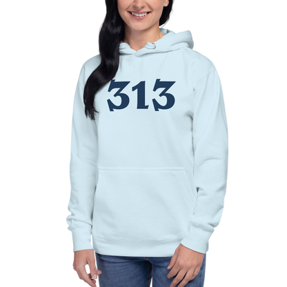 Detroit '313' Hoodie (Angry Serif Font) | Unisex Premium