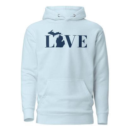 Michigan 'Love' Unisex Premium Hoodie (Didone Font w/MI Outline)