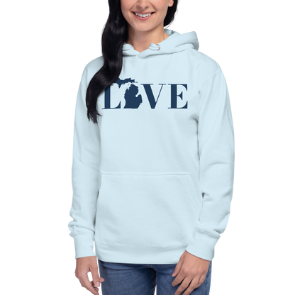 Michigan 'Love' Unisex Premium Hoodie (Didone Font w/MI Outline)