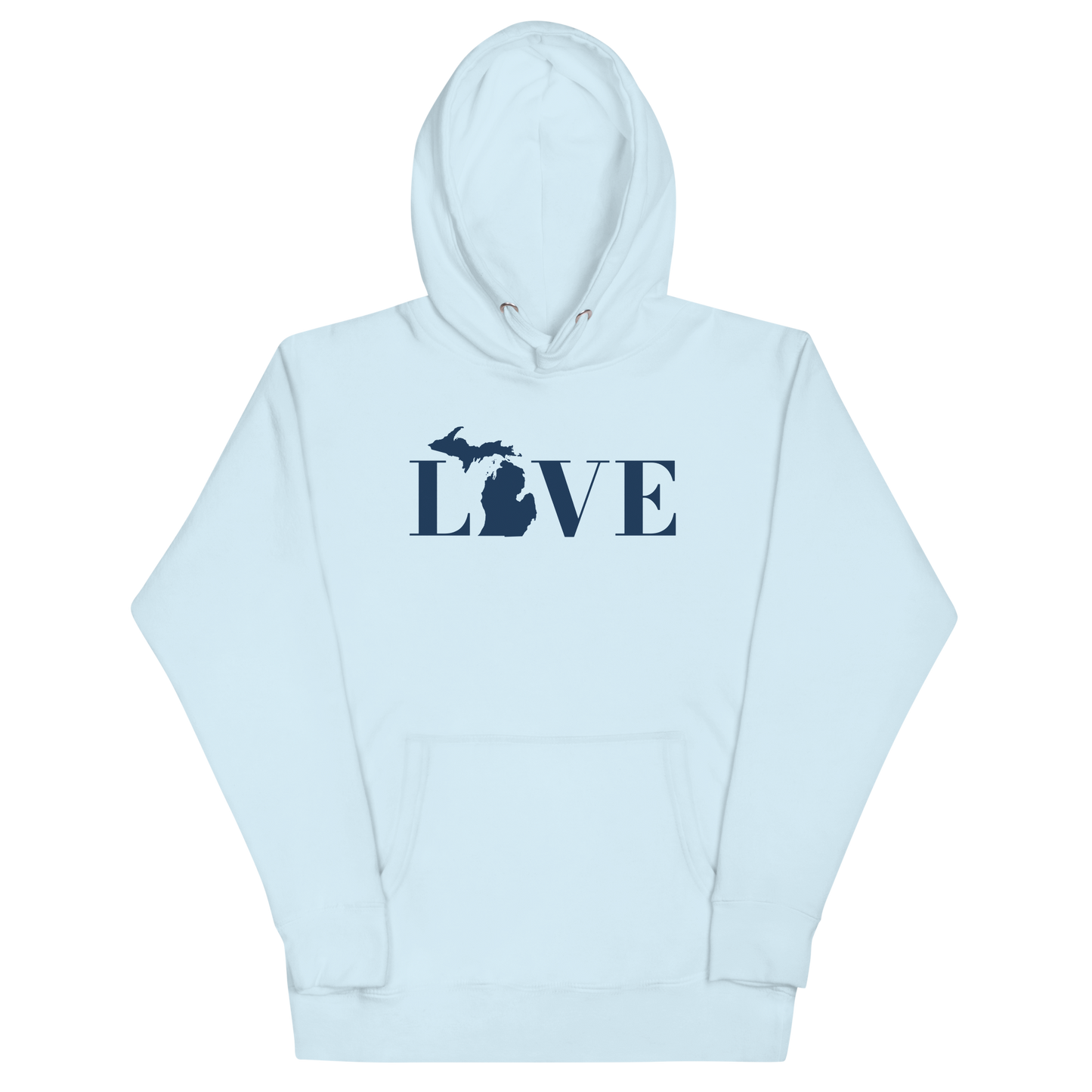 Michigan 'Love' Unisex Premium Hoodie (Didone Font w/MI Outline)