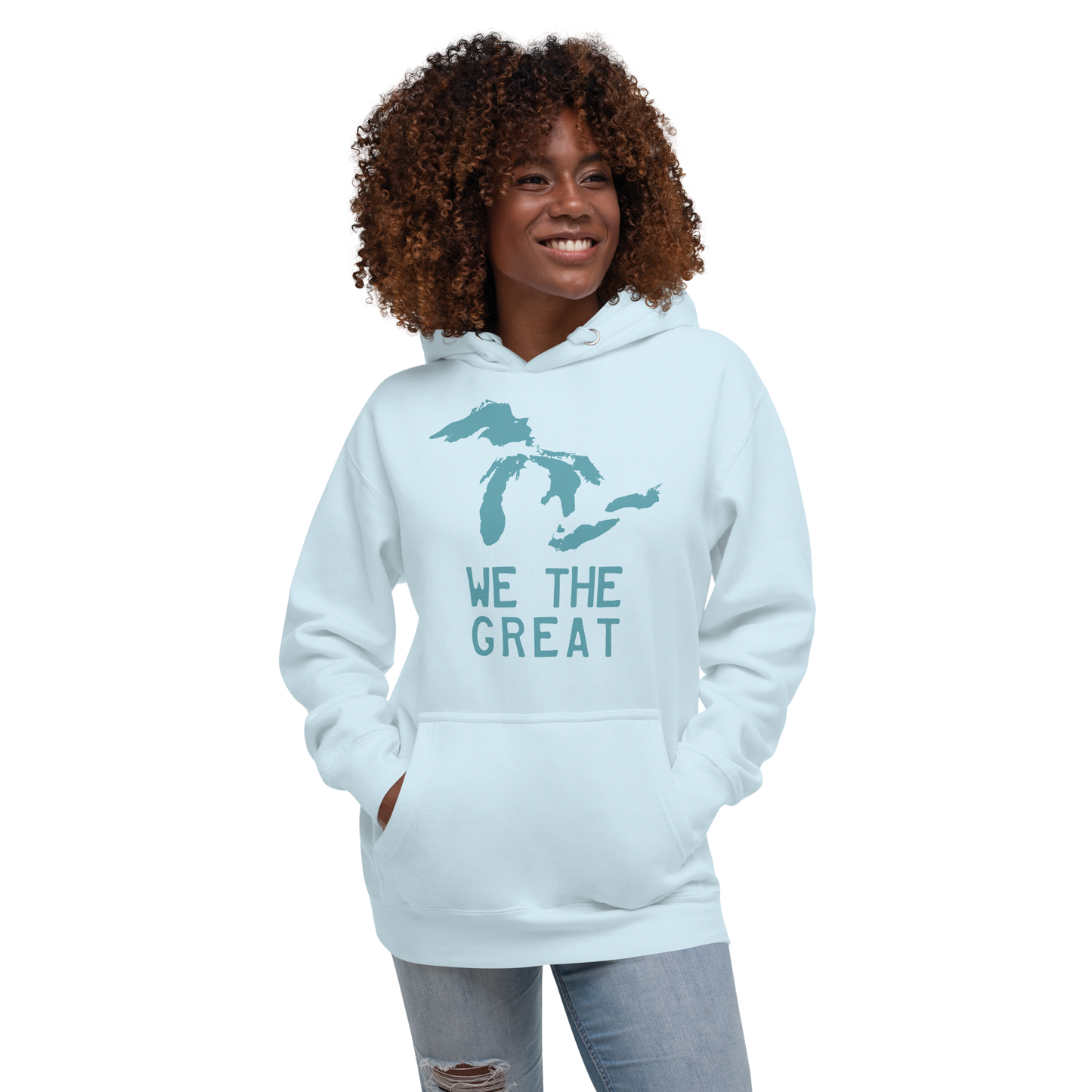 Great Lakes 'We the Great' Hoodie (Huron Blue) | Unisex Premium