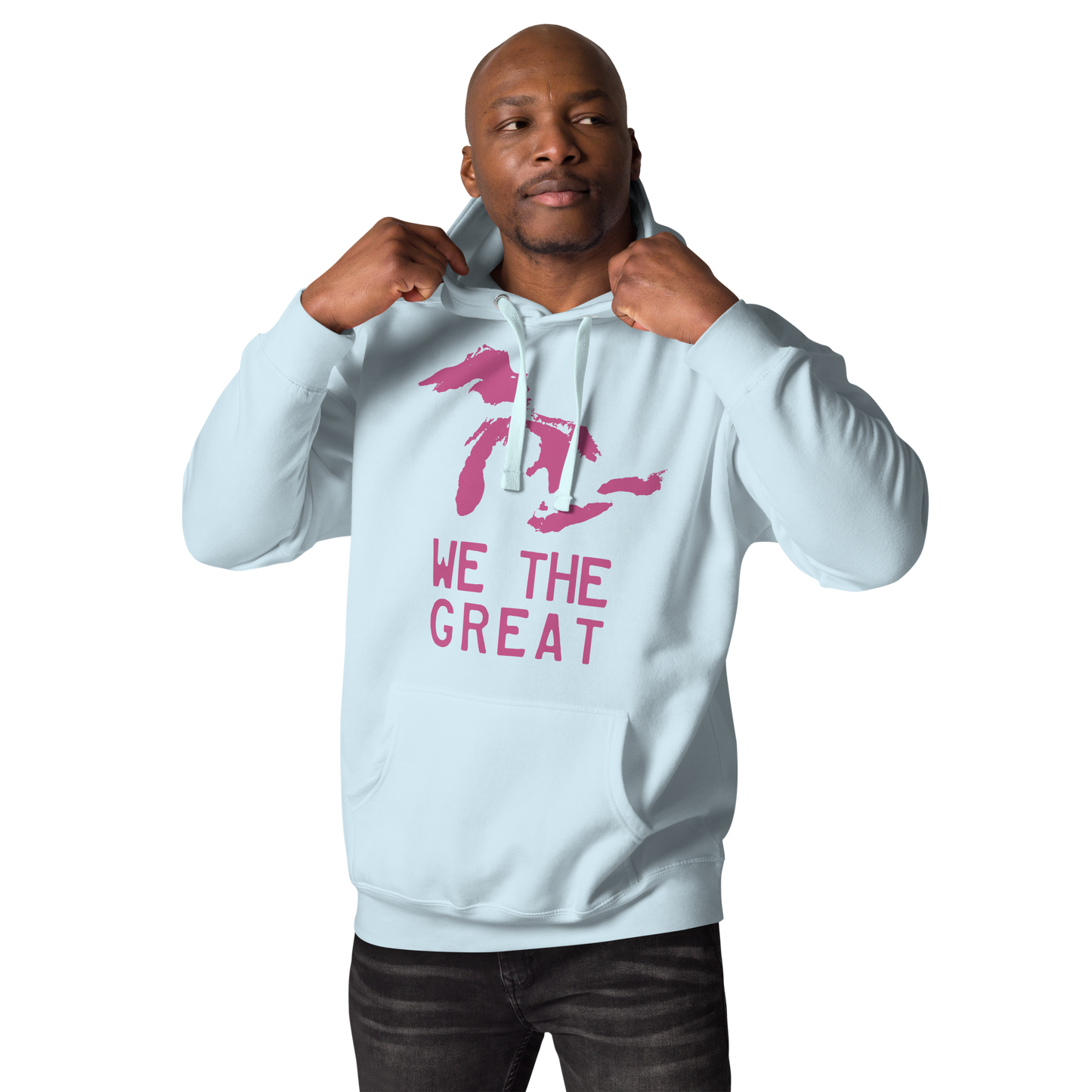 Great Lakes 'We the Great' Hoodie (Apple Blossom Pink) | Unisex Premium