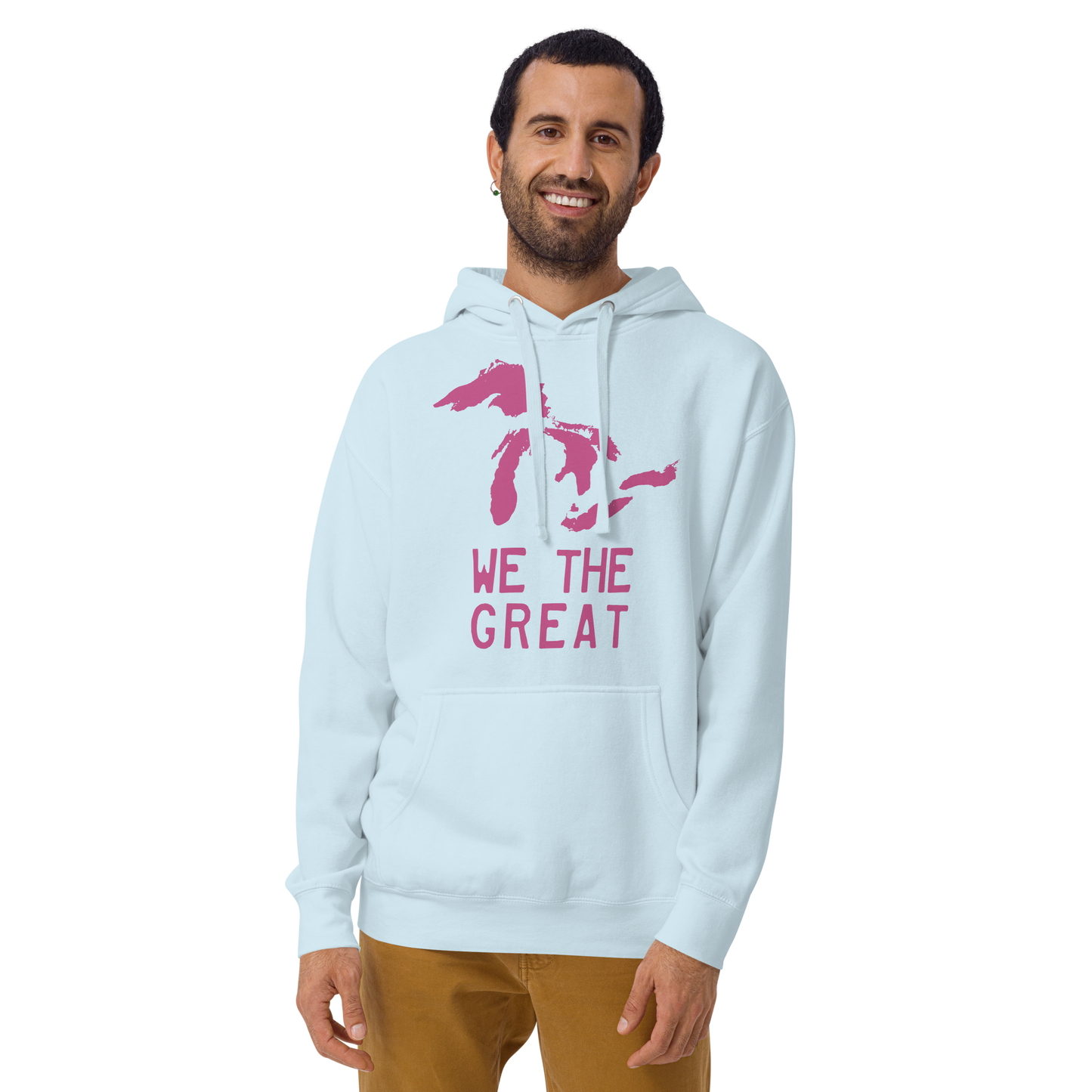 Great Lakes 'We the Great' Hoodie (Apple Blossom Pink) | Unisex Premium