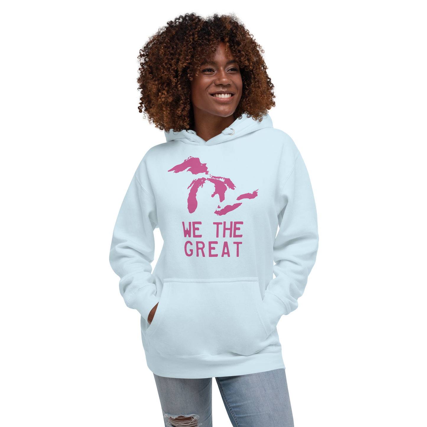 Great Lakes 'We the Great' Hoodie (Apple Blossom Pink) | Unisex Premium